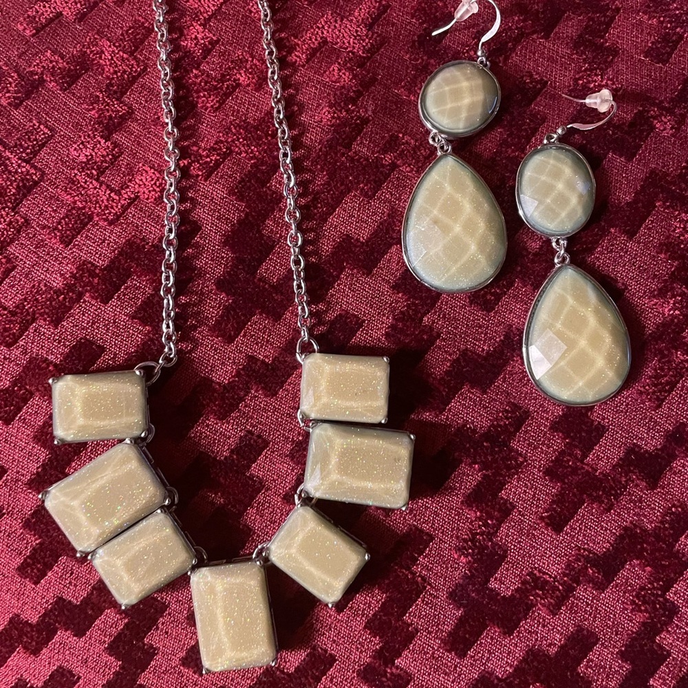 Necklace with earring options.